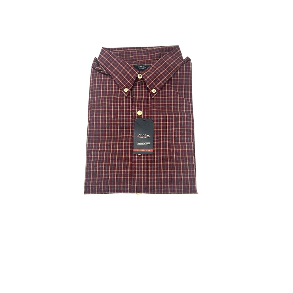 Arrow Men's Red Plaid Shirt - Picture 2 of 3